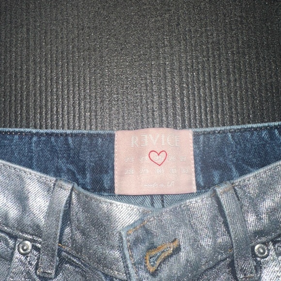REVICE Shimmering Silver Jeans - Picture 3 of 5